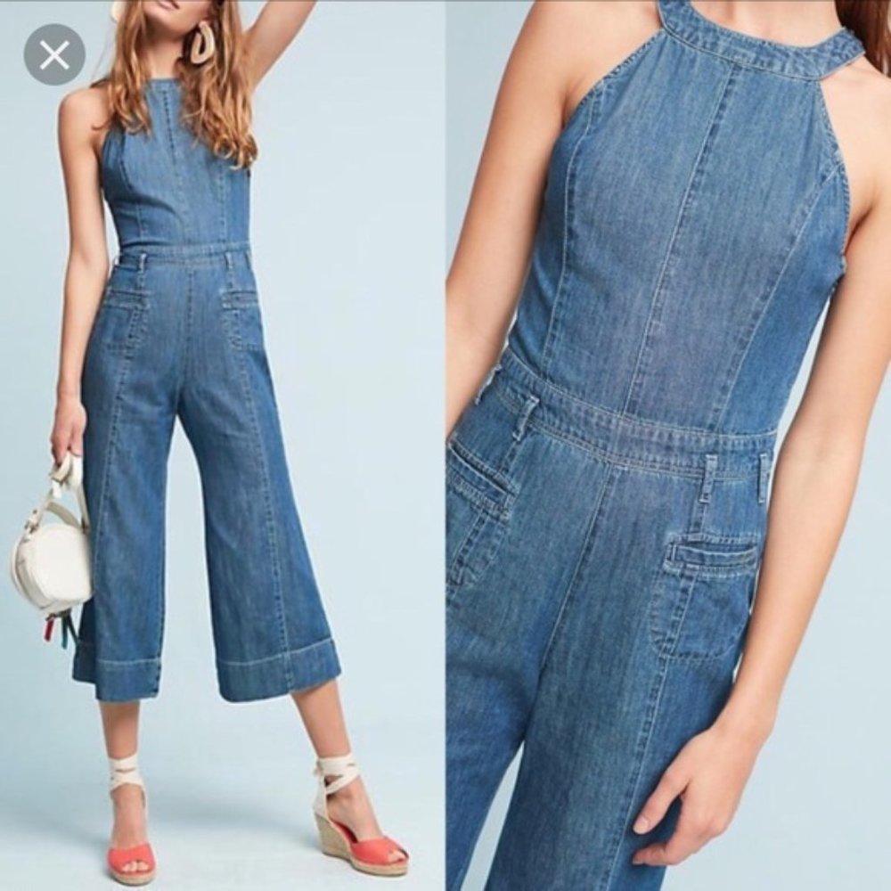 Anthropologie Pilcro Femme Denim Jumpsuit 4